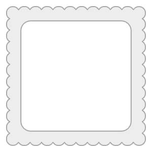 CE03 Scalloped Edge Square Shaped MetalPrint with Border