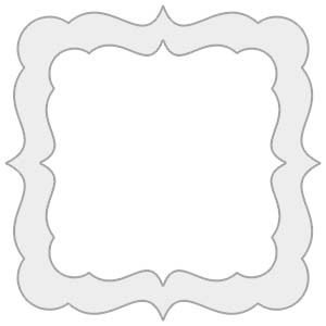 CE04 Ornate Square Shaped Metal Print with Border B