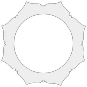CE06 Ornate Circle Shaped MetalPrint with Border