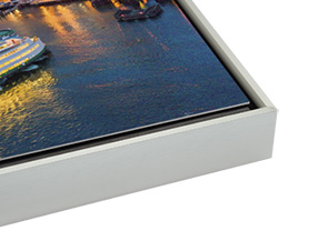 Light Pewter Modern Metal Float Frame