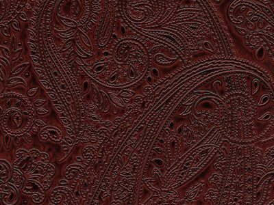 Tooled Paisley Rouge